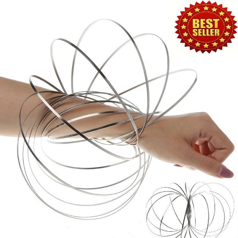 NEW! Magic Flow Ring Slinky 3D Fun Kinetic Spring Infinity Arm Juggle Toys US